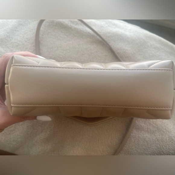 YSL Toy Lou Lou Saint Laurent Dark Beige Quilted Crossbody Bag - Picture 6 of 6